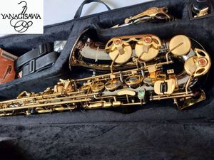 Yanagisawa A-992 Högkvalitativ helt ny Alto Saxofon Silverplätering Guldknapp Professionell Saxmunstycke med fodral