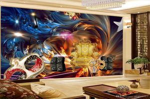 Wholesale Bar KTV Decoration 3d Wall paper Fantasy Night Scene Beautiful Mask Customized Wallpaper For Walls Home Decoration