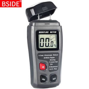 Portable Digital Wood Moisture Meter 0~99.9% Timber Hygrometer BSIDE EMT01/MT10 with Large LCD Display