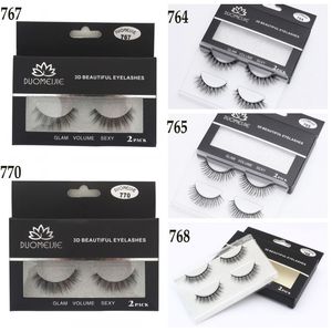 3D-Nerzwimpernverlängerung, 2 Paare/Lot, weiche, natürliche Wispy Wimper Fake Lashes, 17 Stile