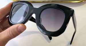MARTA Damen-Sonnenbrille aus Acetat mit Schmetterlingsmotiv, Schwarz, Grau, Brillenmode, Damen-Sonnenbrille, neu mit Box239F