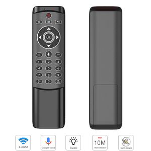 2.4G Wireless MT1 Voice Remote Control with Gyroscope IR Learning Backlit MT1 Air Mouse Support Windows Mac OS Linux Google Play