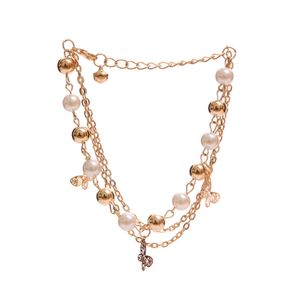 Gold Color Multilayer Beaded Pendant link Bracelets and Bangles Fashion Women Heart Butterfly Charm Bracelet Jewelry Accessories