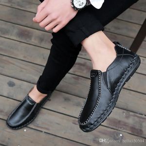 couro genuíno de sapatos de lazer vestido de camurça loafer sapatos oficiais mens suaves sapatos respiração caminhada curso casual sapato de conforto para o projeto Men Marca