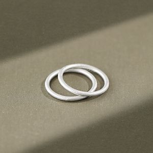 Koreanischen Stil S925 Sterling Silber Ring Ins Einfache Alle-spiel Alten Feinen Ring Student Weibliche Silber 18 K gold