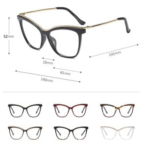 Wholesale-Oversized Eye Glasses Frames for Woman Prescription Spectacles Female Eyeglasses Clear Lens Tortoise Rim