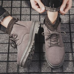 Men Winter Ankle Boots Fashion European Velvet Footwear Leisure High Cut Autumn Casual Shoes Outdoor Spring Martin Boots