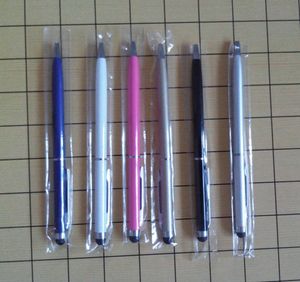 2 In 1 Pen Plastic Stylus High Sensitivity Capacitive Pencil Touch Screen Wear Resistance Tool