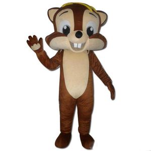 2019 Sconto di vendita in fabbrica di un costume da mascotte scoiattolo marrone con grandi denti da indossare per adulti