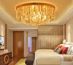 LED Modern Chandeliers Lamps Gold American Crystal Ceiling Lights Fixture Home Indoor Chandelier Lighting 110V 220V D50cm*H26cm MYY