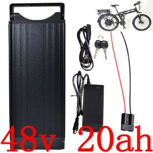 48V 1000W Batteripack 20ah litiumbatteri 13Ah 15Ah 18ah elektrisk cykel med 30A BMS + 54,6V 2A Laddare