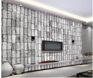 Nowoczesny pokój dzienny tapety moda europejski i amerykański styl 3D tv tło dekoracji ściennych