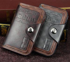 New men's wallet short section European and American fashion large-capacity magnetic buckle men's wallet