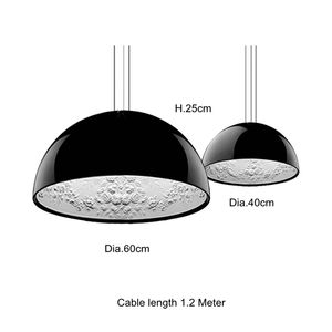 الأزياء الإيطالية الحديثة SKYGARDEN E27 LED الثريا الراتنج النحت المصقول مطعم غرفة نوم الثريا الديكور علوي