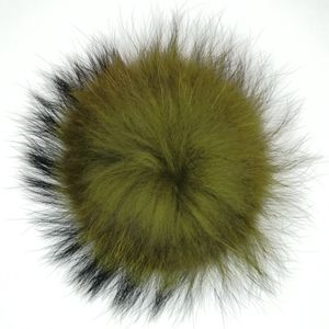 天然アライグマの毛皮のポンポムアクセサリー8-15cm本物