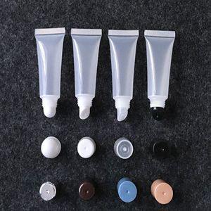 200pcs/lot 10ml 15ml 20ml Empty Lipstick Tube Lip Balm Soft Hose,Makeup Squeeze Sub-bottling Clear Plastic Lip Gloss Container