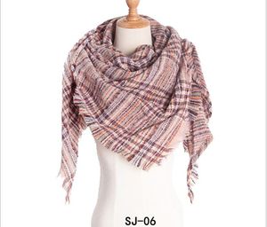 Fashion- burst to sell new style bristle check scarf scarf neck triangle shawl 135x135x200cm