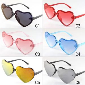 Kids Sunglasses Cute Colorful Hearts Frame Eyewear Children Size Lovely Baby Sun Glasses UV400 Wholesale