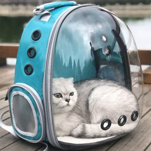1 PC 공간 캡슐 애완 동물 가방 통기성 고양이 야외 가방 휴대용 투명 배낭 통풍 강아지 여행 가방 공간 배낭