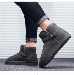 Hot Sale-Hot Designer Stövlar För Män Kvinnor Brun Kastanj Svart Grå Vinter Booties Knä Ankel Varm Stövlar Bekväma lägenheter Sneakers