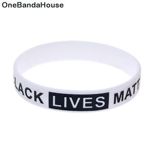 1 pc negro vidas importa silicone borracha pulseira tamanho adulto 2 cores contra a discriminação racial logo