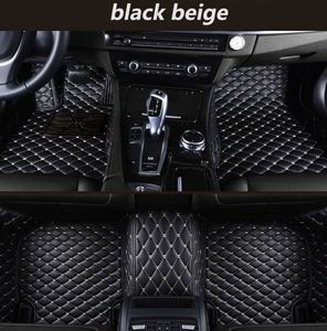 Para Jaguar F-Pace 2016-2019 PU Interior Esteira Costura cercada por friendly amigável antiderrapante esteiras não-tóxicas