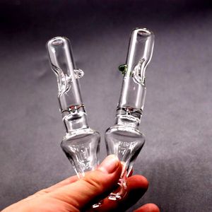 Clear Glass Water Hand Oil Burner Smoking Pipes Lollipop Shape Customized Transparent Pipe Pyrex Bubbler