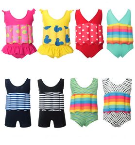 Floating Buoyancy Baby Boy/Girl Swimsuits Detachable Swimwear Siamese Swimming Training Kids Swimming Float Suits dc416