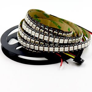 2m 144leds / m APA107 RGB Pixel Strip LED Light Adresowalny 5050 SMD Smart Cyfrowy Telewizor Tape Boże Narodzenie 5 V APA102C, Czarny PCB, Non-Waterproof IP20