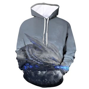 Song of Ice and Fire game right 2019 new explosion models of foreign trade Final Season 3D digital printing hooded sweater