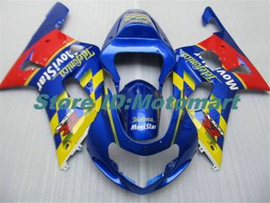 kit moto carenagem de Suzuki GSX-R600 750 K4 04 05 GSXR 600 GSXR 750 2004 2005 carenagens azuis vermelhos definir SF123