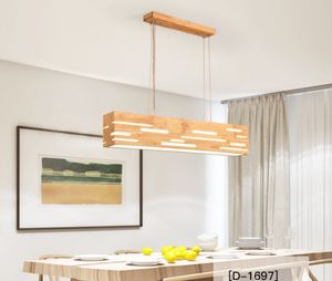 Nordic-Stil Restaurant Kronleuchter lange hölzerne LED-Lampen Wohnzimmer Studie einfache moderne Büro Kronleuchter MYY