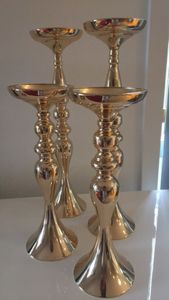 Ny stil Rhinestone Candelabra Silver Gold Candle Holder Table Centerpiece Vase Stand Crystal Candlestick Bröllopsdekoration Decor0656