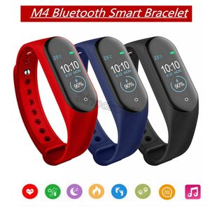 M4 Smart Wristband Big Touch Screen Oled Message Heart Rate Time Fitness Bracelet Smartband Watch för Android Ios DHL