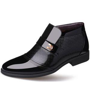 New Men Formal Shoes Leather Oxford Shoes For Men Dress Shoes Pointed Toe Business Wedding Velvet Men Zapatos De Hombre