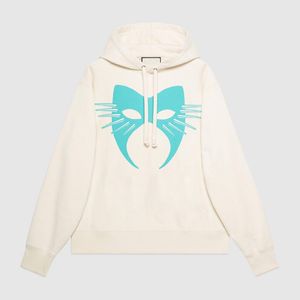 Moda-gato Máscara Hoodies Letra Logotipo Impresso Com Capuz Moletom Casal Casual Rua Outdoor Homens Mulheres Casaco HFHLWY007