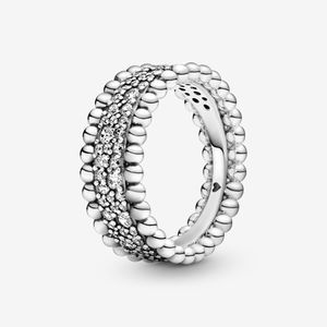 Novo design 925 prata esterlina frisada pavimentação anel de banda para mulheres anéis de noivado de casamento moda jóias frete grátis
