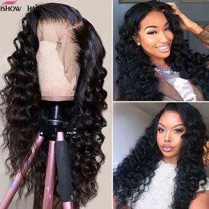 10A Full Lace Human Hair Wigs Loose Deep 13x4 Human Hair Lace Front Wigs Brazilian Hair Loose Wave 360 Pre-Plucked lace frontal wigs