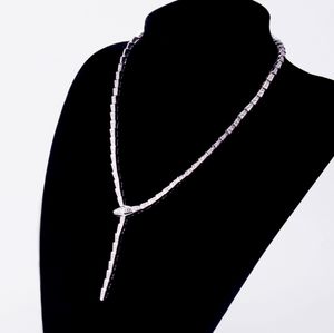 Choucong djur helt nya högkvalitativa smycken delikat handgjorda guldfyllning pantar vit cz diamant orm kvinnor halsband