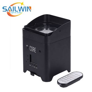 Sailwin 무대 LED Uplight 4 * 18W 6in1 RGBAW + UV 리튬 배터리 전원 WiFi 무선 모바일 이벤트 파티에 대 한 파