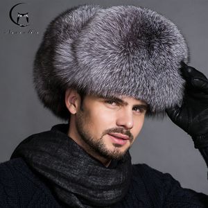 Hot high-end luxury fur hat Men's fox fur hat Lei Feng cap ear cap fur necessary hat T191022