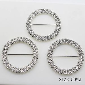 50 stücke 50 MM Doppel Strass Runde Metall Flatback Schnallen für Schuhe Frauen Gürtel Mädchen kleidung Zubehör Handwerk Band decor