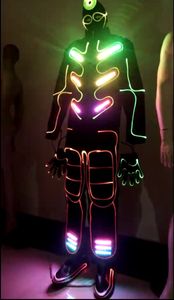 Fluorescerande Dance Dress Ied Programmering Kombination Lysande Night Dance Passion Kläder Elektrisk Ljus