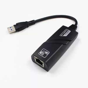 USB 3.0 TO10/100/1000Mbps Gigabit RJ45 Ethernet LAN Network Card Adapter Black