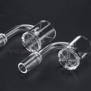 Embossing Quartz Smoking Accessories Flat Top Sandblasted 25mm OD banger nail with Artistic Carving Bottom Sculpture Carvings for Glass Bong dab rigs 731