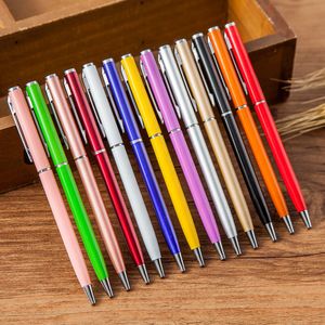 Cheap Advertising Business Ballpoint Pens Rotating Metal Pen School Office Writing Supplies Stationery Student Gift