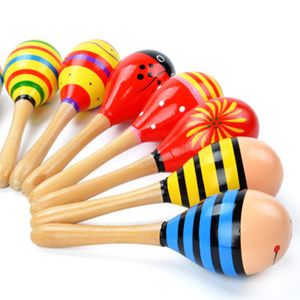 Legno crepitio del bambino Giocattoli 19CM legno madera Maracas bambini musicale della sabbia del martello infantili prescolare Giocattoli del bambino del fumetto Shaker Bambini