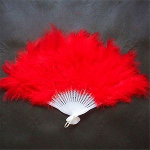 Neue Feder Fans Falten Tanz Hand Fan Phantasie Kostüme Für Frauen Halloween Hochzeit Party Supplies Heißer Verkauf