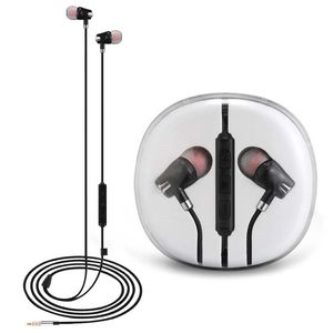 Cuffie Super Bass In-Ear in metallo da 3,5 mm con microfono e controllo del valore per Xiaomi Huawei Mp3 Mp4 iPod Media Player.