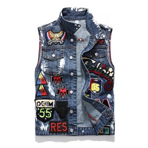 Wholesale vest styles for sale - Group buy New Style Embroidered men s Denim vest